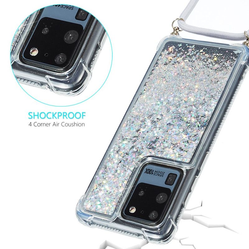 Samsung Galaxy S20 Ultra Glitter Cover Med Ledning