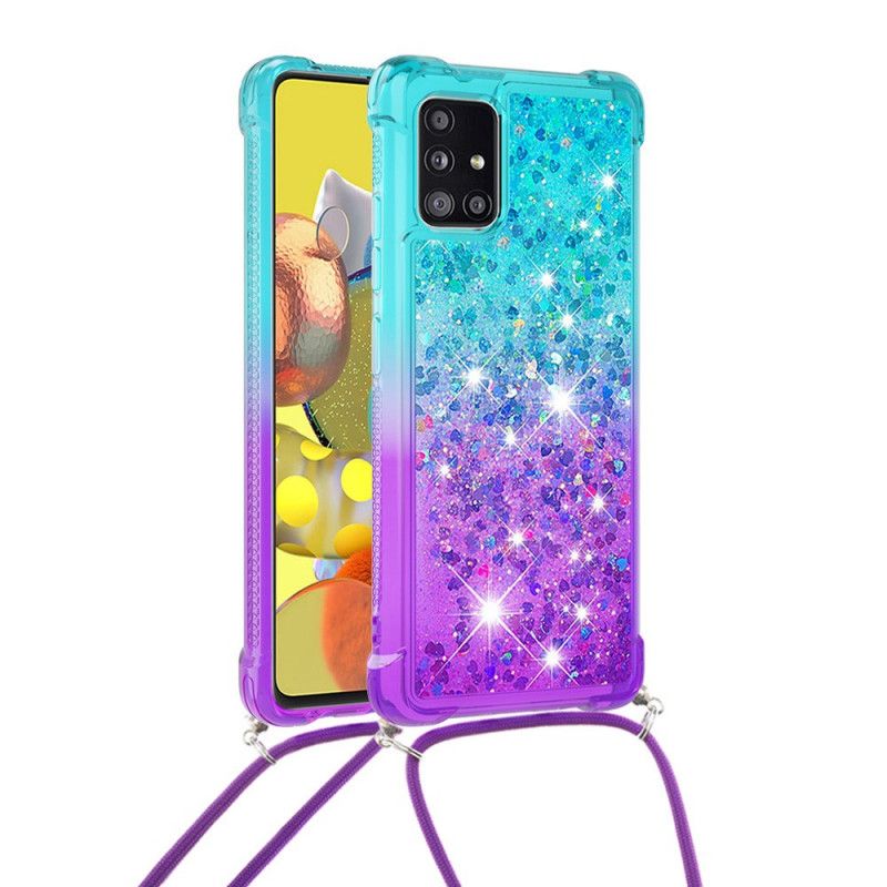 Taske Samsung Galaxy A51 5G Silikone Glitter Og Ledning