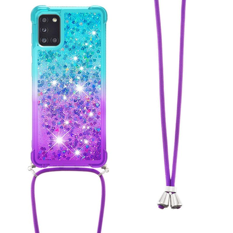 Taske Samsung Galaxy A51 5G Silikone Glitter Og Ledning