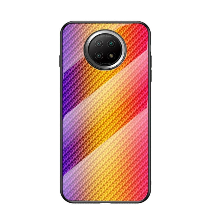 Cover for Xiaomi Redmi Note 9 5G / Note 9T 5G Sort Kulfiber Hærdet Glas