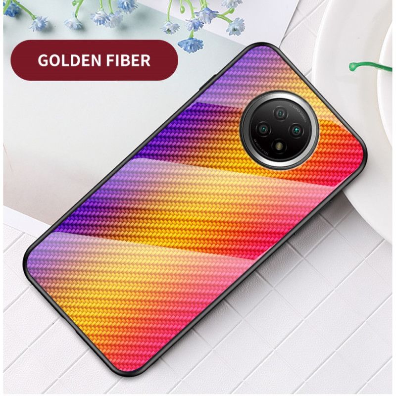 Cover for Xiaomi Redmi Note 9 5G / Note 9T 5G Sort Kulfiber Hærdet Glas