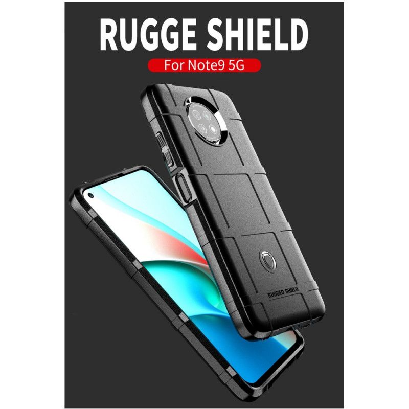 Cover for Xiaomi Redmi Note 9 5G / Note 9T 5G Sort Robust Skjold