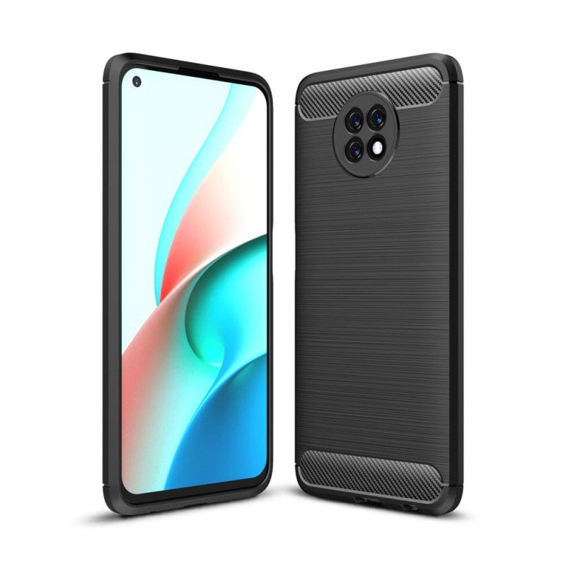 Cover Xiaomi Redmi Note 9 5G / Note 9T 5G Sort Børstet Kulfiber