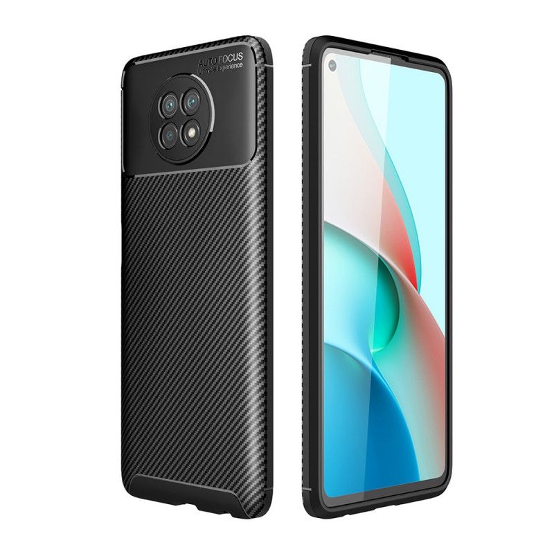 Cover Xiaomi Redmi Note 9 5G / Note 9T 5G Sort Fleksibel Kulfiber