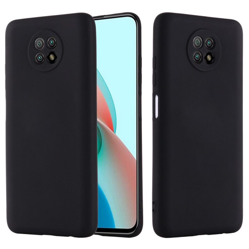 Cover Xiaomi Redmi Note 9 5G / Note 9T 5G Sort Flydende Silikone Og Rem