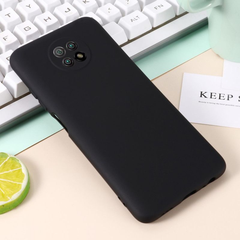 Cover Xiaomi Redmi Note 9 5G / Note 9T 5G Sort Flydende Silikone Og Rem