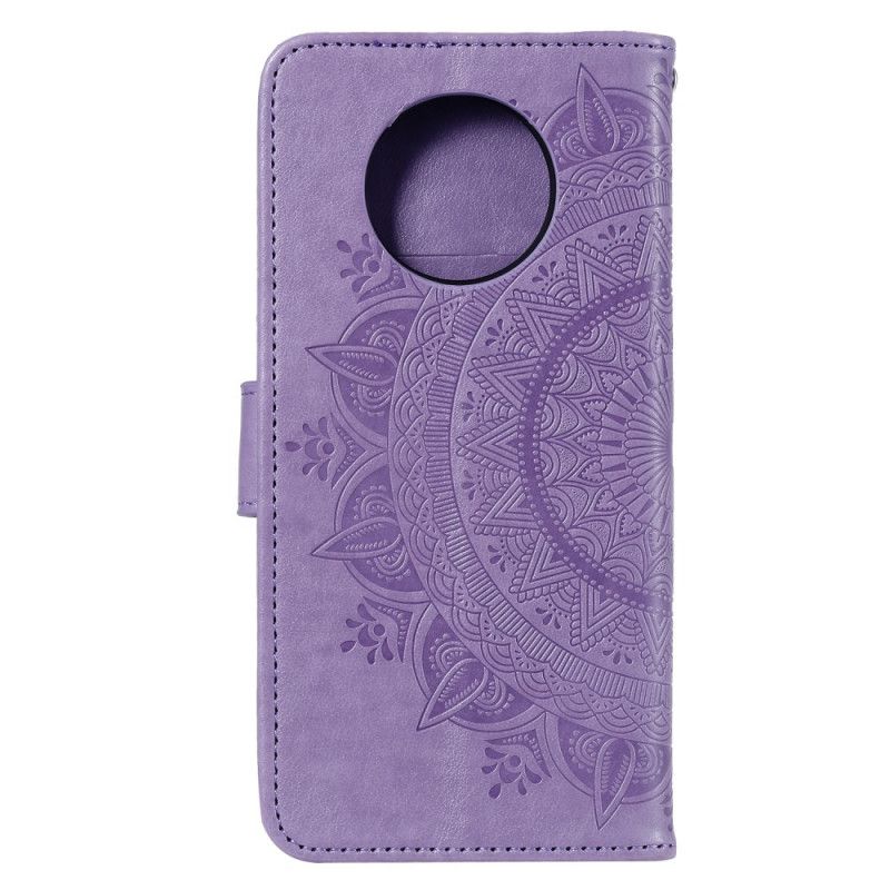 Flip Cover Læder Xiaomi Redmi Note 9 5G / Note 9T 5G Grå Solmandala