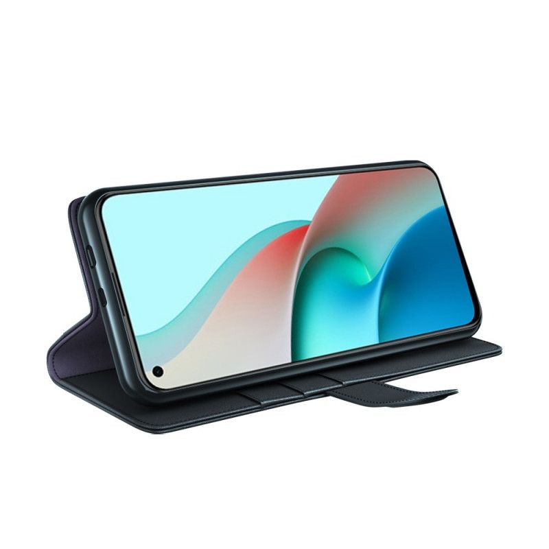 Flip Cover Læder Xiaomi Redmi Note 9 5G / Note 9T 5G Sort Ægte Split Læder