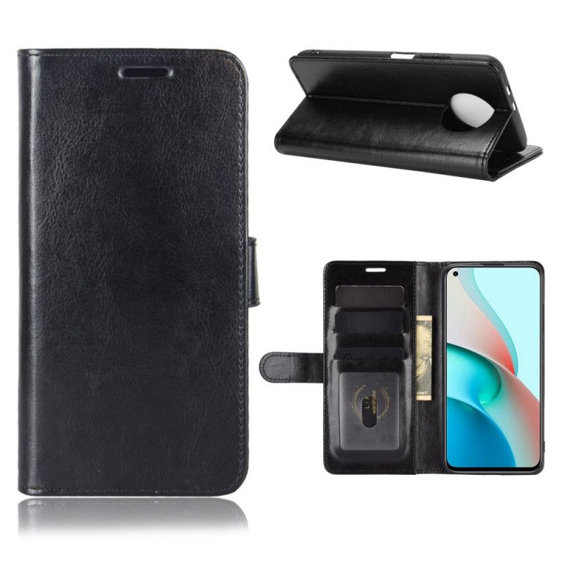 Flip Cover Læder Xiaomi Redmi Note 9 5G / Note 9T 5G Sort Finesse Imiteret Læder