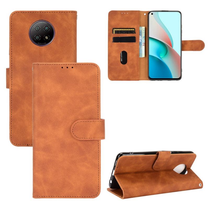 Flip Cover Læder Xiaomi Redmi Note 9 5G / Note 9T 5G Sort Hud-Touch