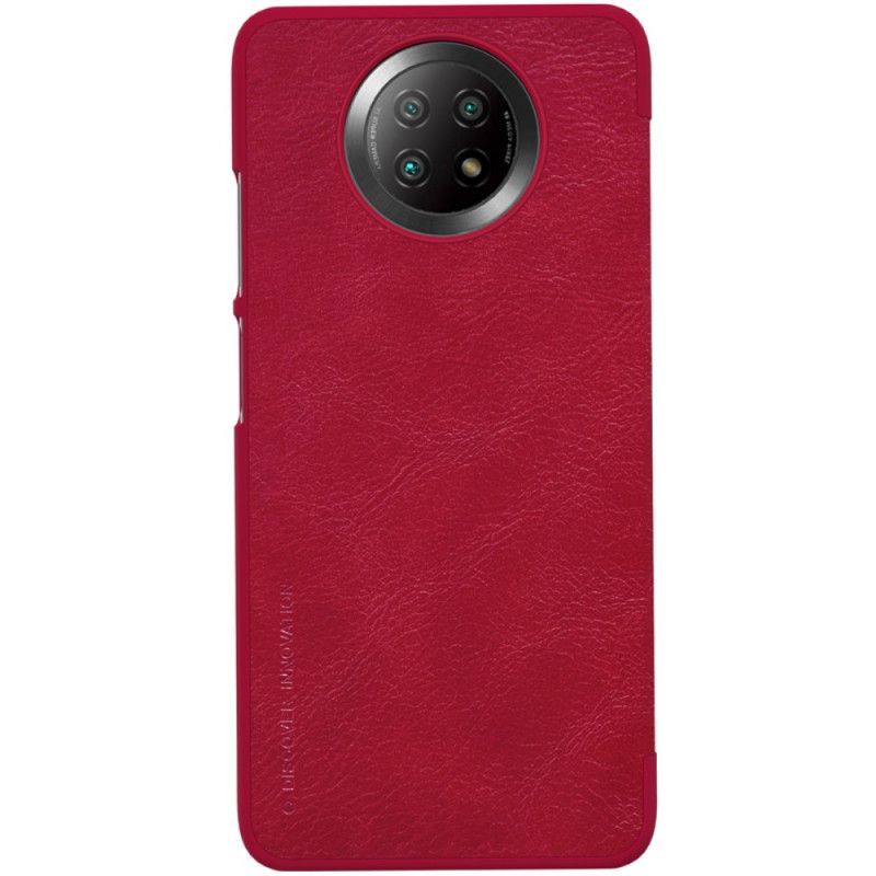 Læder Cover Xiaomi Redmi Note 9 5G / Note 9T 5G Sort Nillkin Qin-Serie