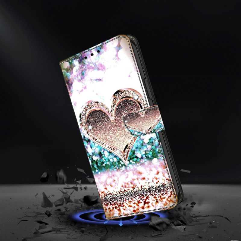 Flip Cover Google Pixel 9 Pink Diamanthjerte