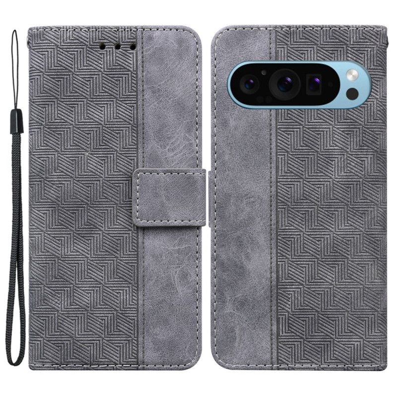 Læder Cover Google Pixel 9 Telefon Etui Vævet Rem Mootif