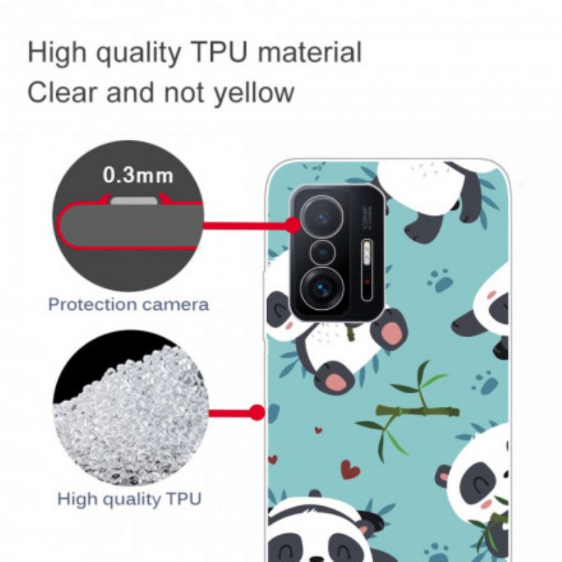 Cover Til Xiaomi Mi 11t / 11t Pro Pile Of Pandas