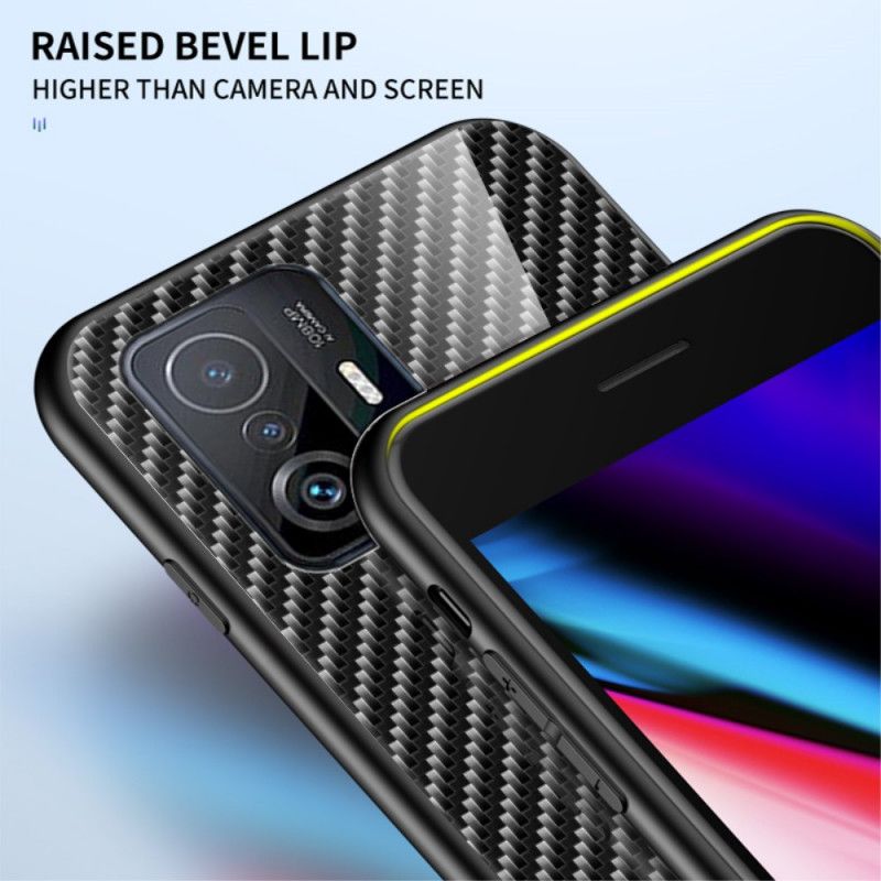 Cover Xiaomi Mi 11t / 11t Pro Carbon Fiber Hærdet Glas