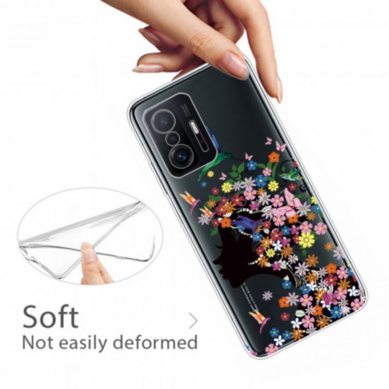 Cover Xiaomi Mi 11t / 11t Pro Gennemsigtigt Blomstret Hår