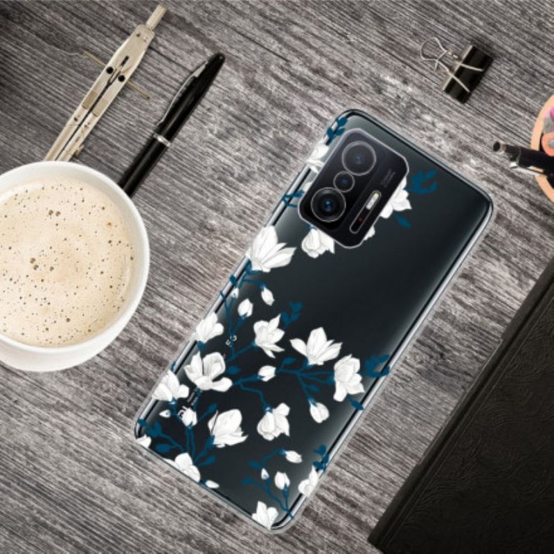 Cover Xiaomi Mi 11t / 11t Pro Hvide Blomster