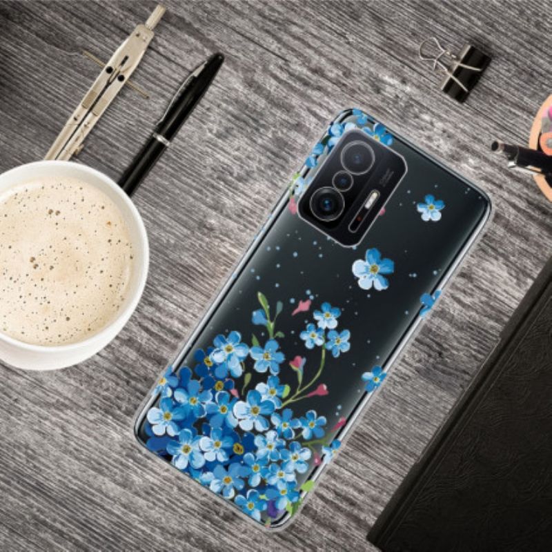 Cover Xiaomi Mi 11t / 11t Pro Telefon Etui Buket Af Blå Blomster