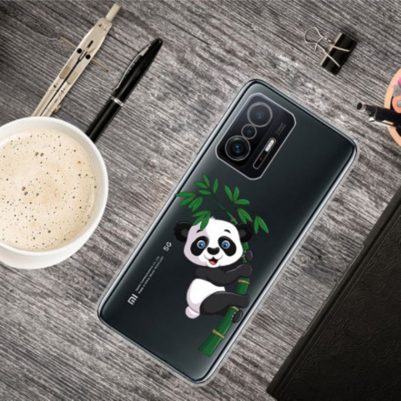 Cover Xiaomi Mi 11t / 11t Pro Telefon Etui Sømløs Panda På Bambus