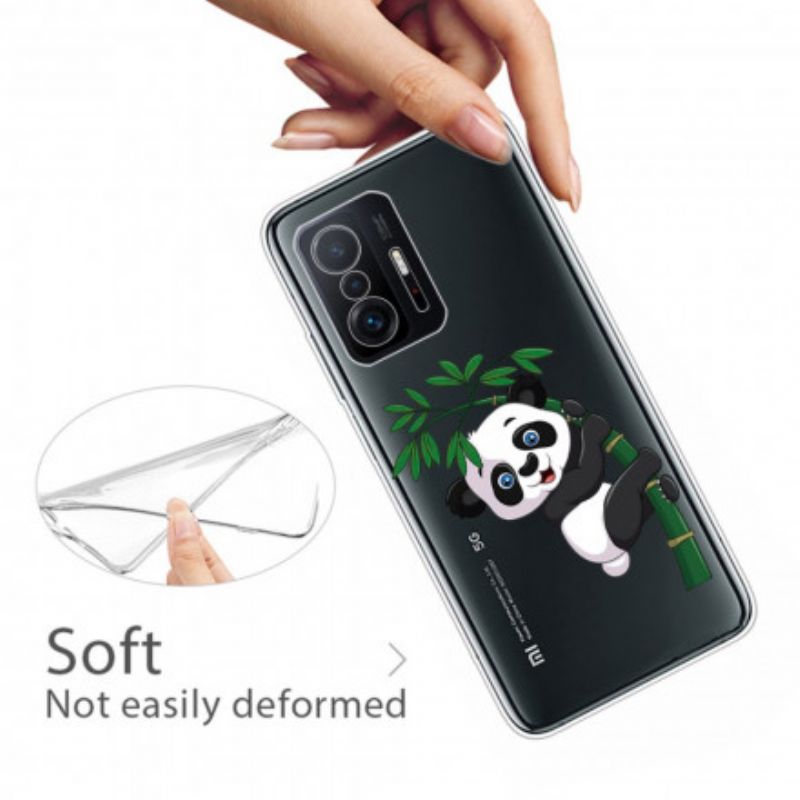 Cover Xiaomi Mi 11t / 11t Pro Telefon Etui Sømløs Panda På Bambus