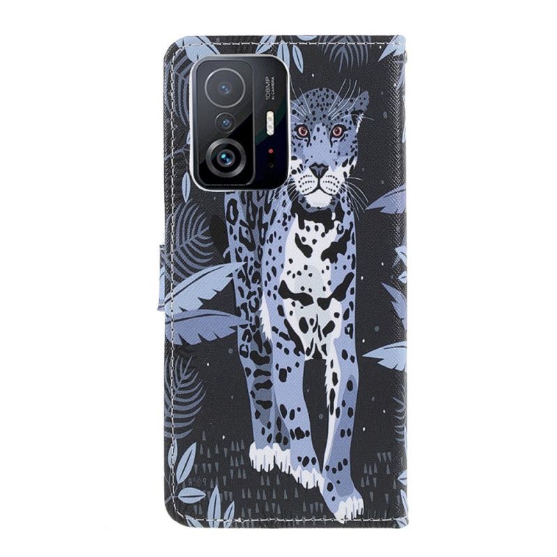 Flip Cover Til Xiaomi Mi 11t / 11t Pro Leopard Strappy