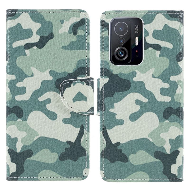 Flip Cover Til Xiaomi Mi 11t / 11t Pro Militær Camouflage