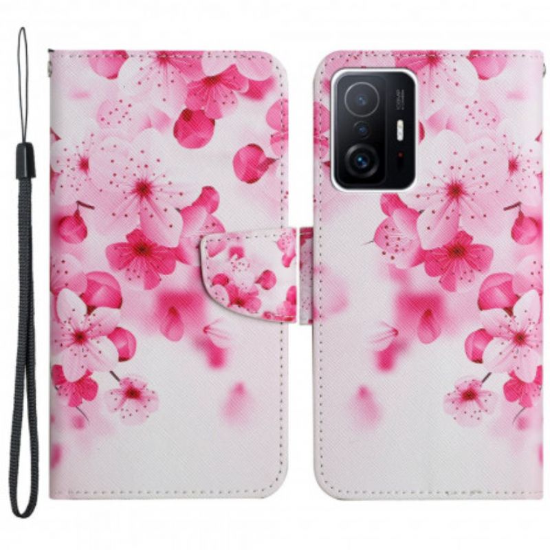 Flip Cover Til Xiaomi Mi 11t / 11t Pro Pink Blomster