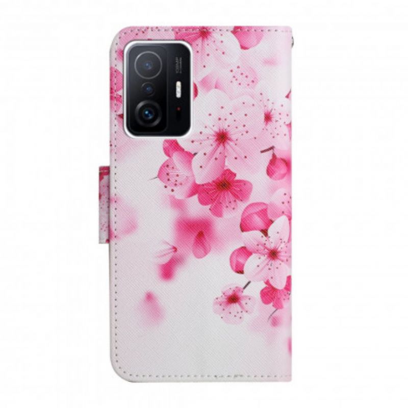 Flip Cover Til Xiaomi Mi 11t / 11t Pro Pink Blomster