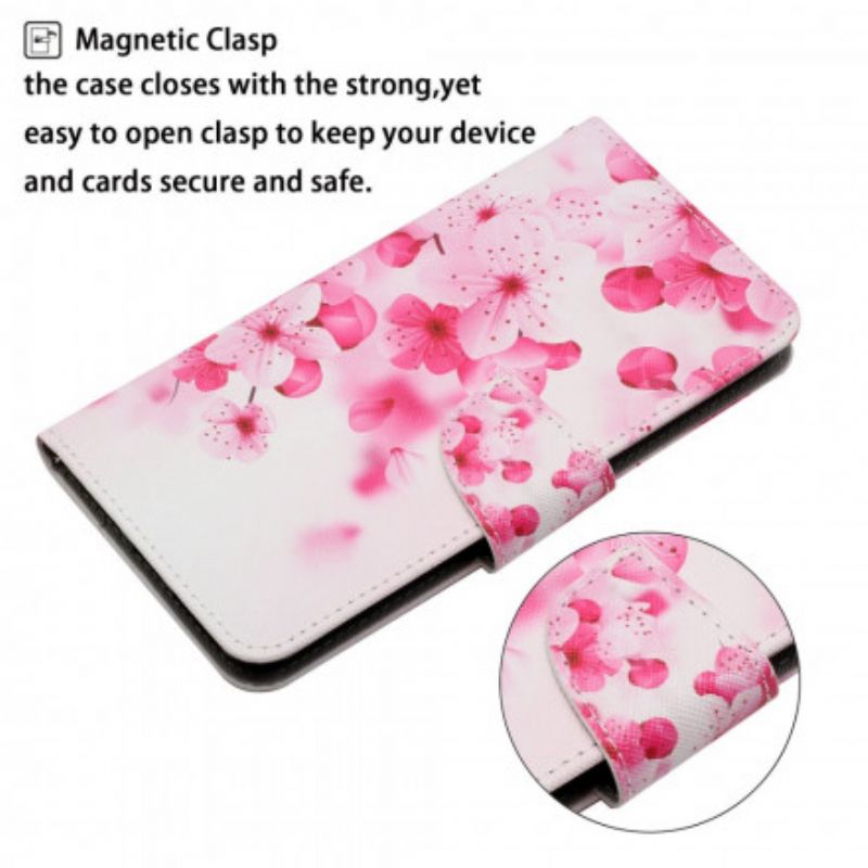 Flip Cover Til Xiaomi Mi 11t / 11t Pro Pink Blomster