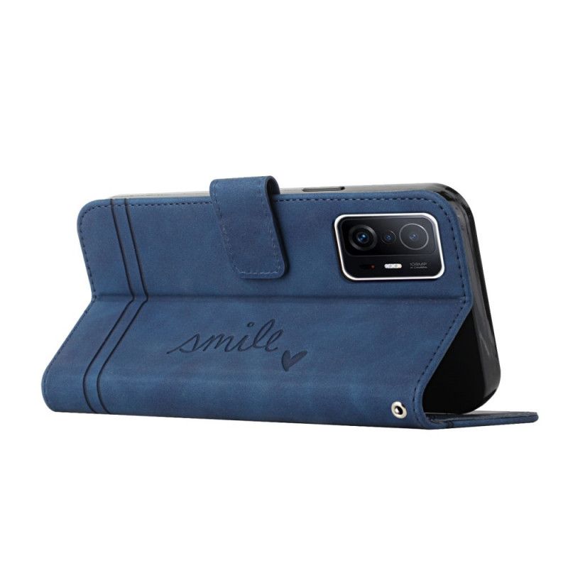 Flip Cover Til Xiaomi Mi 11t / 11t Pro Smil Med Snor