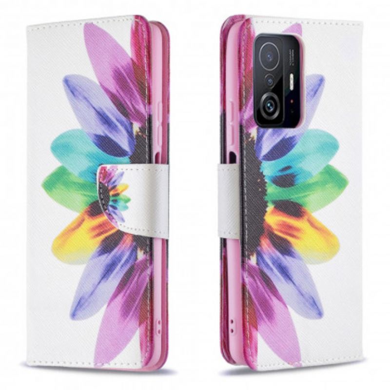 Flip Cover Xiaomi Mi 11t / 11t Pro Blomsterakvarel