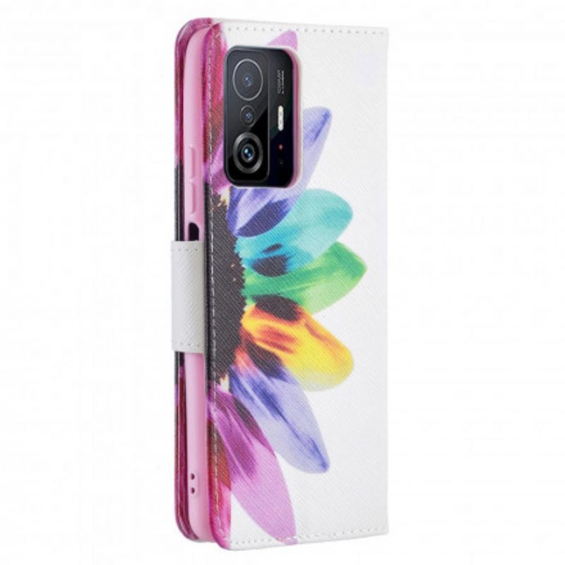 Flip Cover Xiaomi Mi 11t / 11t Pro Blomsterakvarel