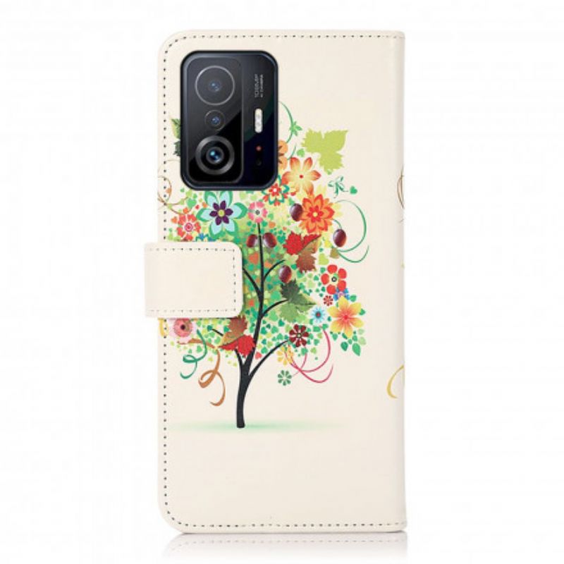 Flip Cover Xiaomi Mi 11t / 11t Pro Blomstrende Træ