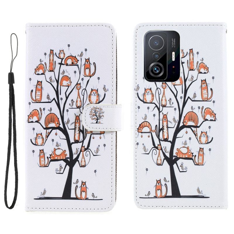 Flip Cover Xiaomi Mi 11t / 11t Pro Funky Cats Strappy