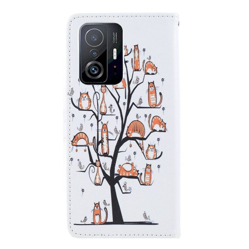 Flip Cover Xiaomi Mi 11t / 11t Pro Funky Cats Strappy