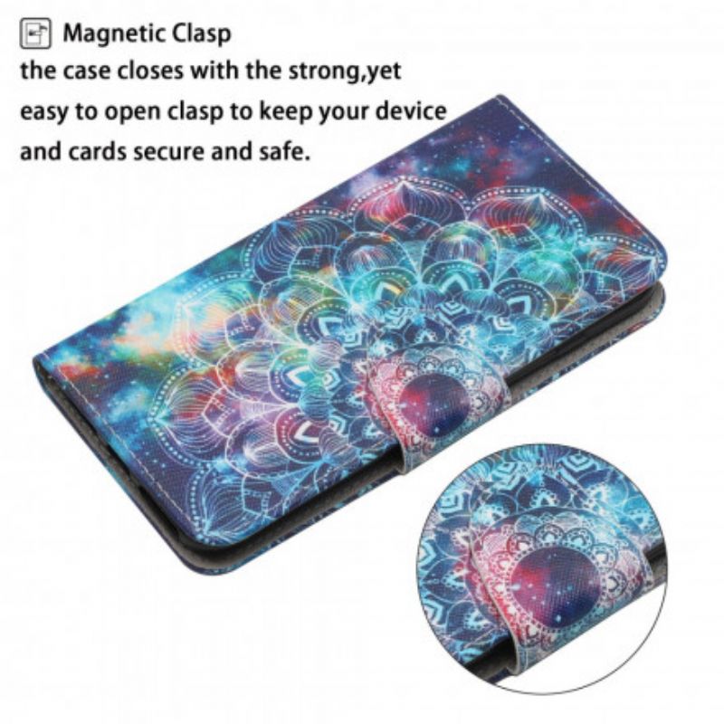 Læder Cover Xiaomi Mi 11t / 11t Pro Flashy Half Strappy Mandala