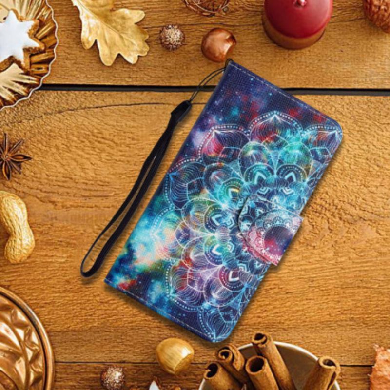 Læder Cover Xiaomi Mi 11t / 11t Pro Flashy Half Strappy Mandala