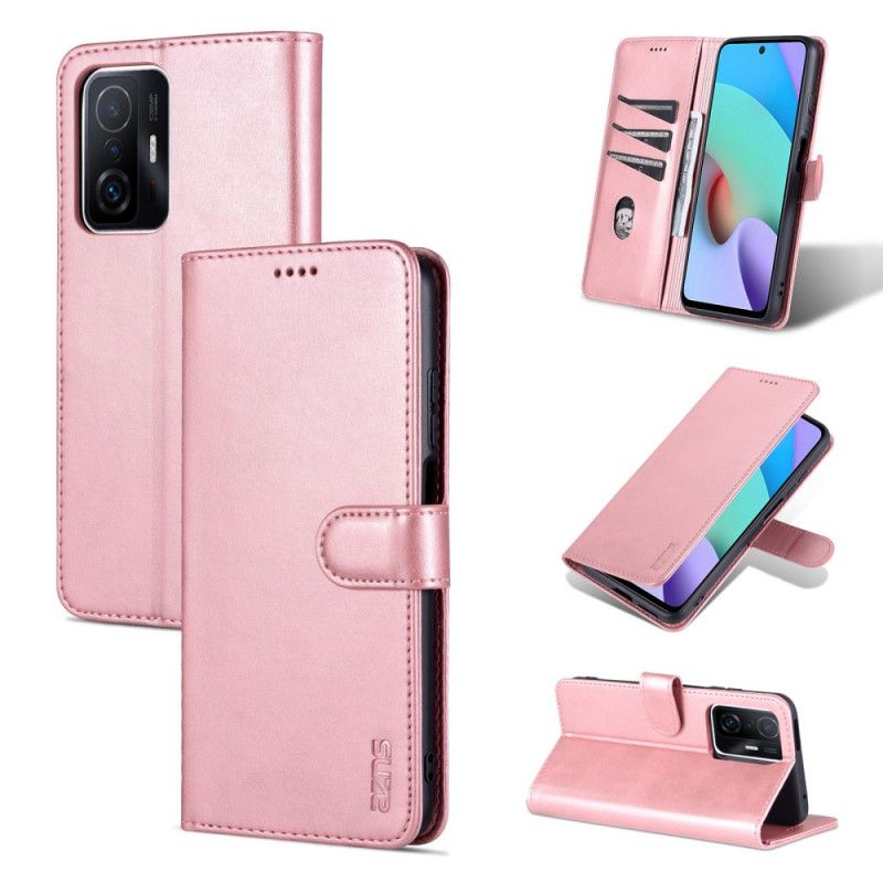 Læder Cover Xiaomi Mi 11t / 11t Pro Telefon Etui Azns Imiteret Læder