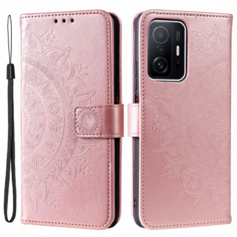 Læder Cover Xiaomi Mi 11t / 11t Pro Telefon Etui Mandala Søn