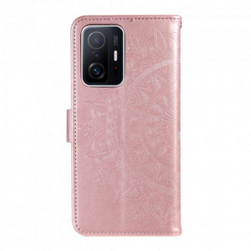 Læder Cover Xiaomi Mi 11t / 11t Pro Telefon Etui Mandala Søn