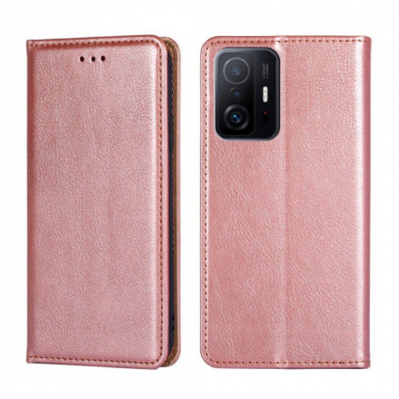 Læder Cover Xiaomi Mi 11t / 11t Pro Telefon Etui Ren Farve