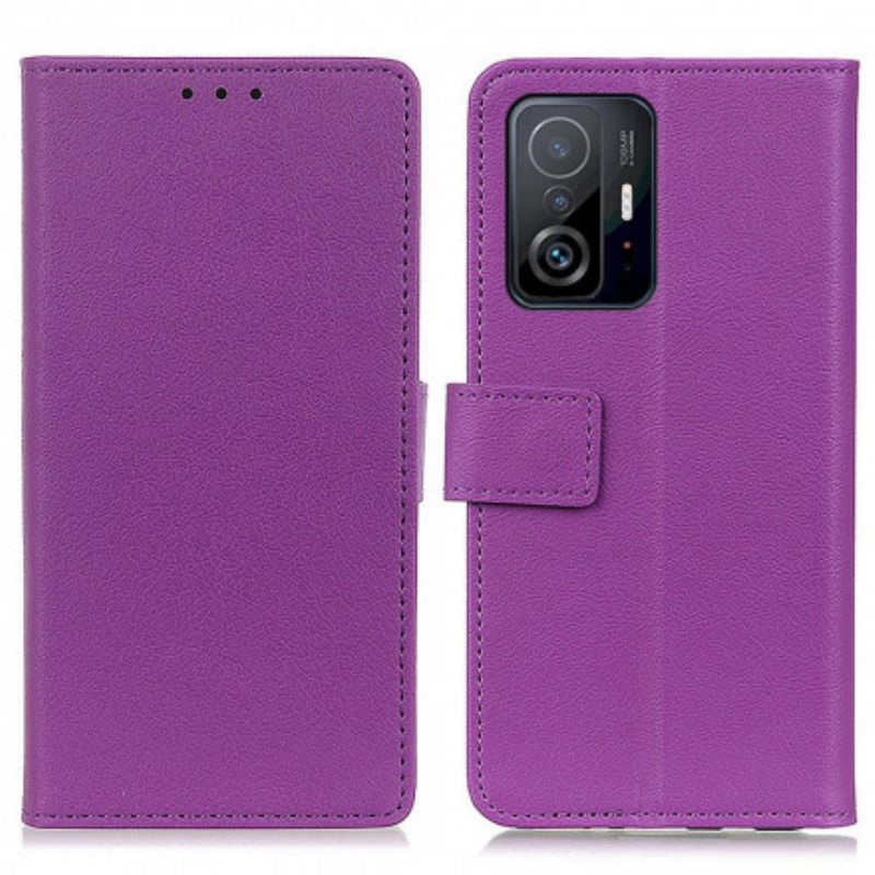 Læder Cover Xiaomi Mi 11t / 11t Pro Telefon Etui Simpel Lædereffekt