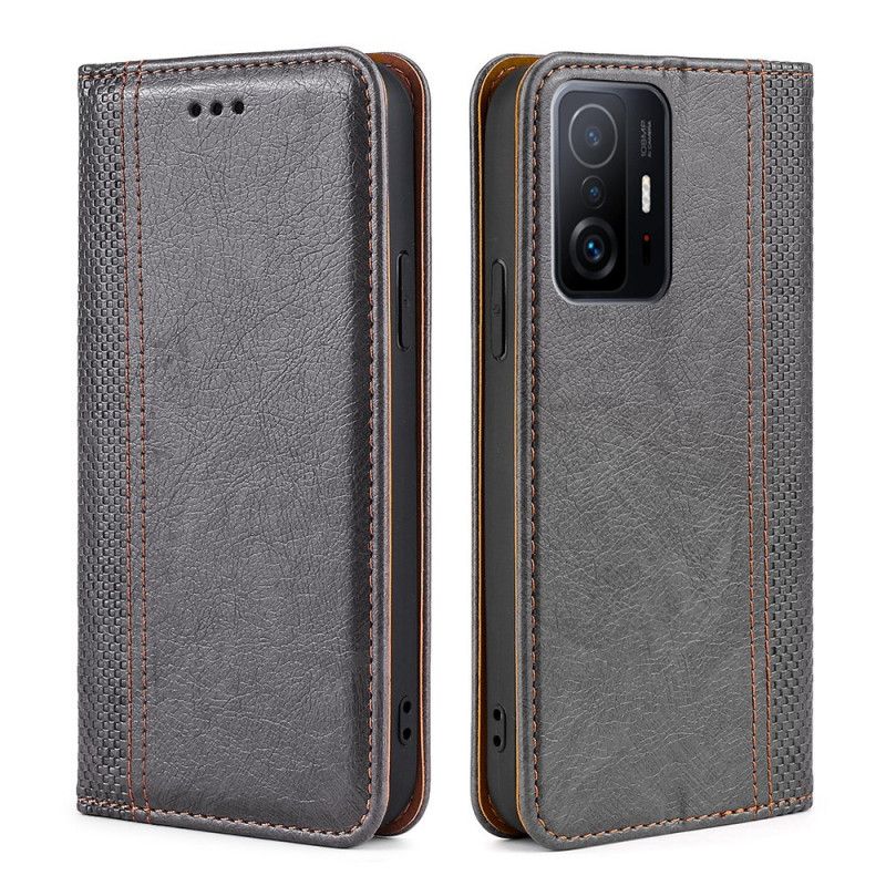 Læder Cover Xiaomi Mi 11t / 11t Pro Telefon Etui Split Litchi-lædersøm