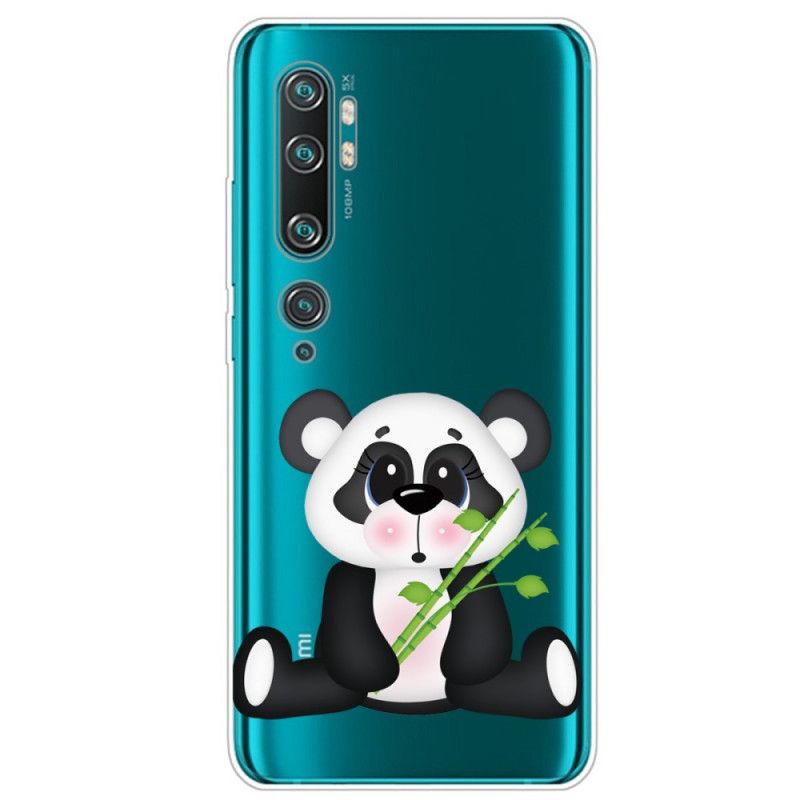 Cover for Xiaomi Mi Note 10 / 10 Pro Gennemsigtig Trist Panda