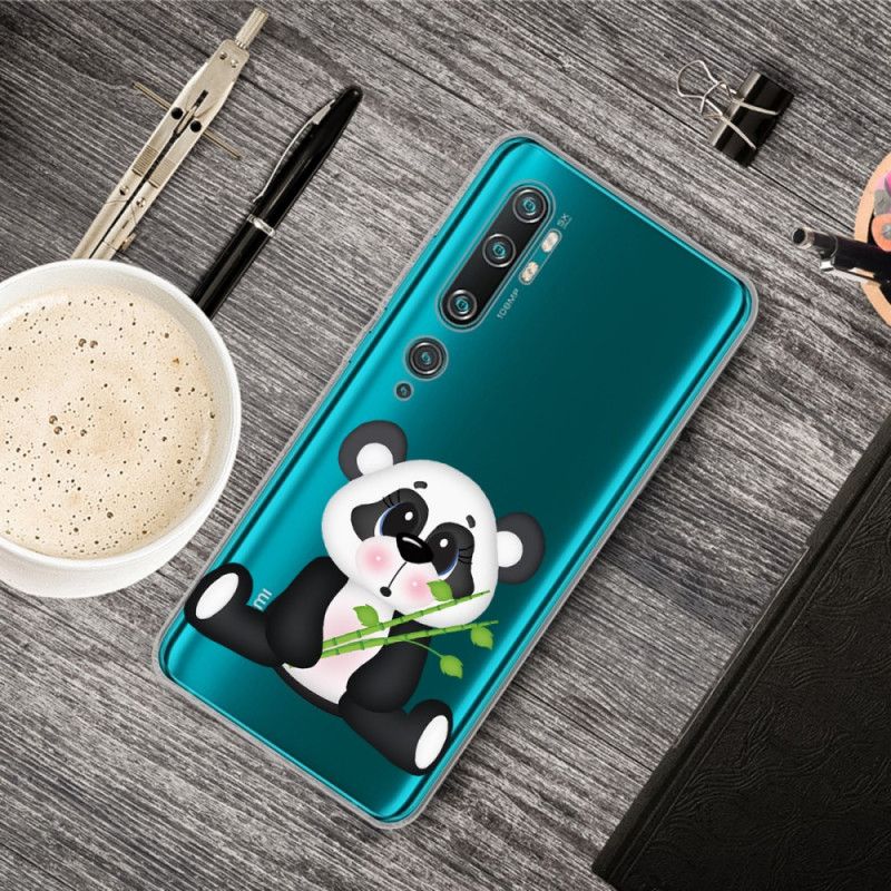 Cover for Xiaomi Mi Note 10 / 10 Pro Gennemsigtig Trist Panda