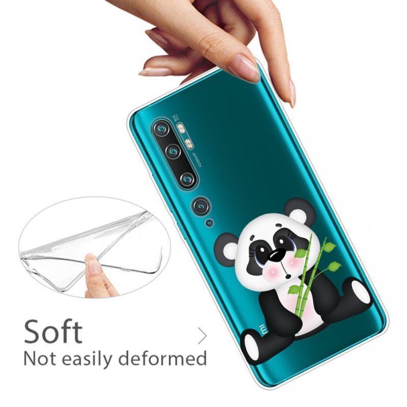 Cover for Xiaomi Mi Note 10 / 10 Pro Gennemsigtig Trist Panda