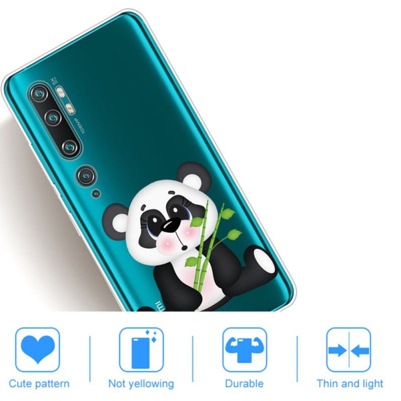 Cover for Xiaomi Mi Note 10 / 10 Pro Gennemsigtig Trist Panda