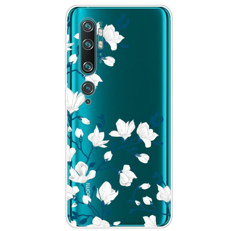 Cover for Xiaomi Mi Note 10 / 10 Pro Hvide Blomster