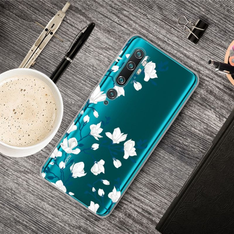 Cover for Xiaomi Mi Note 10 / 10 Pro Hvide Blomster