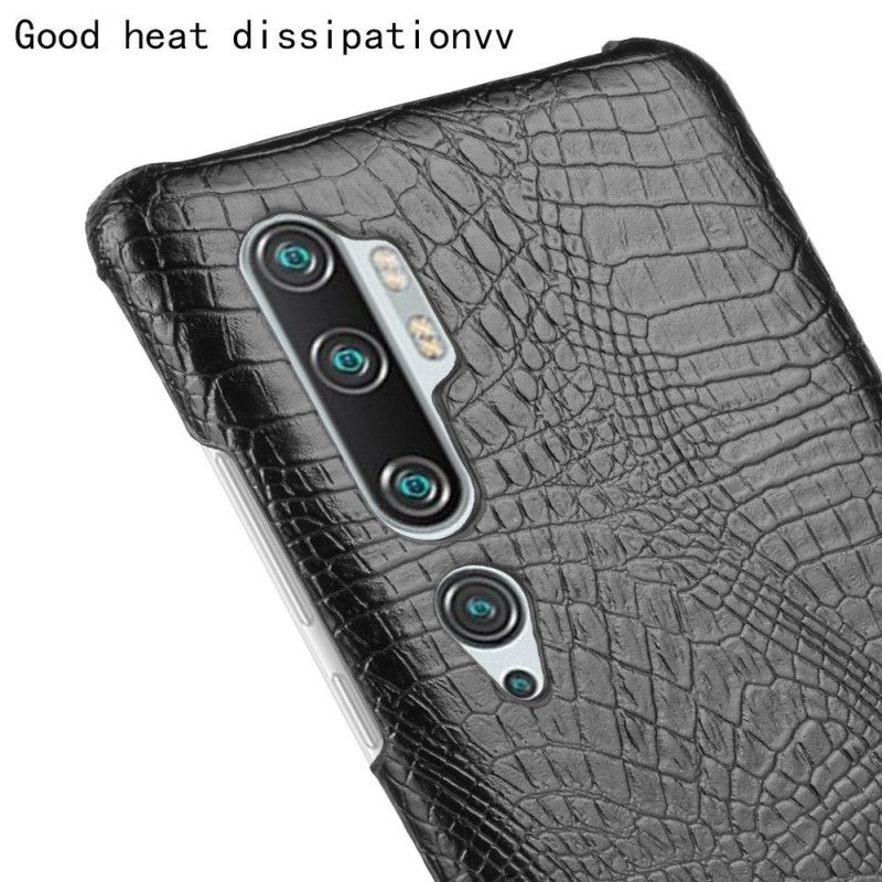 Cover for Xiaomi Mi Note 10 / 10 Pro Sort Krokodillehudstil